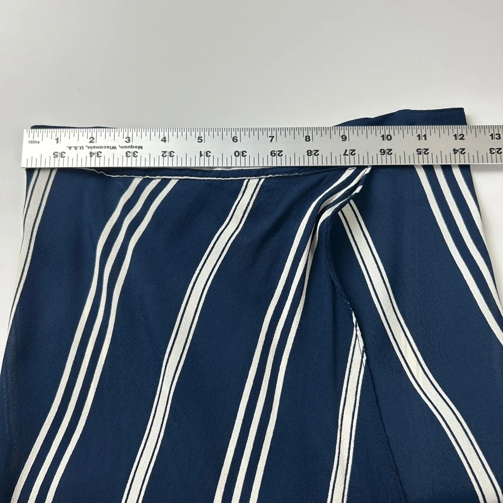 Flynn Skye Wrap It Up Slit Maxi Skirt Womens S Blue White‎ Striped Nautical